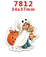 Diy askartelutarvikkeet halloween-painetut tasaselkäiset tasomaiset hartsit 30 kpl. pr -1191-9804: Pr -7812