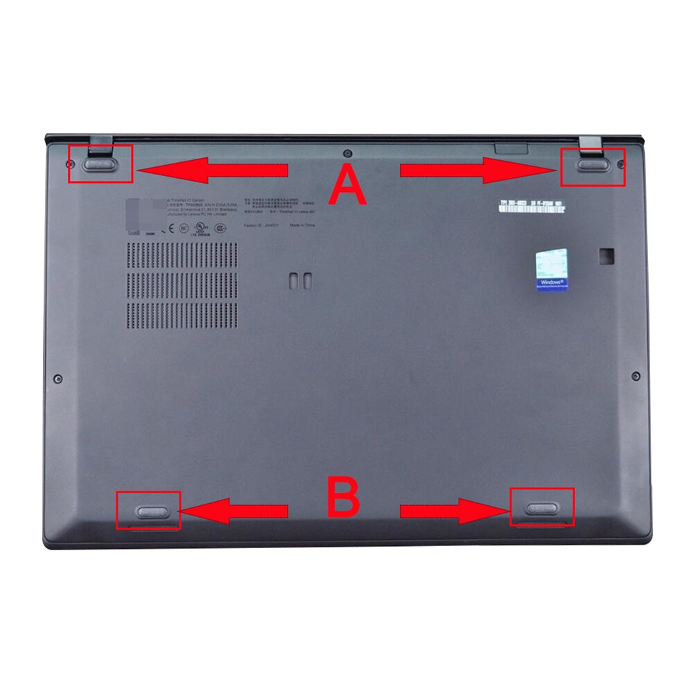 Laptop Lower cover rubber pad for Lenovo Thinkpad X1 Carbon 5th 6th bottom shell foot pad Thinkpad X1C models