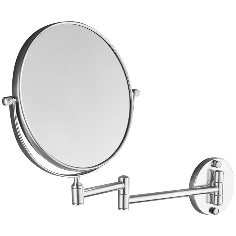 Home Treats Wall Mounted Mirror For Bathroom Vanity Mirror With Extendable Arm 360°Swivel Bathroom Extending Arm Mirror
