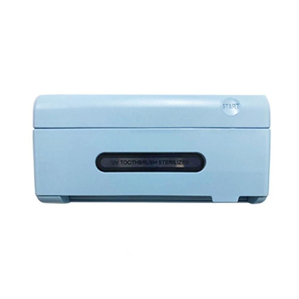 Antibacterial 2 in 1 UV Light Ultraviolet Toothbrush Automatic Toothpaste Dispenser Sterilizer Toothbrush Holder Cleaner: Blue