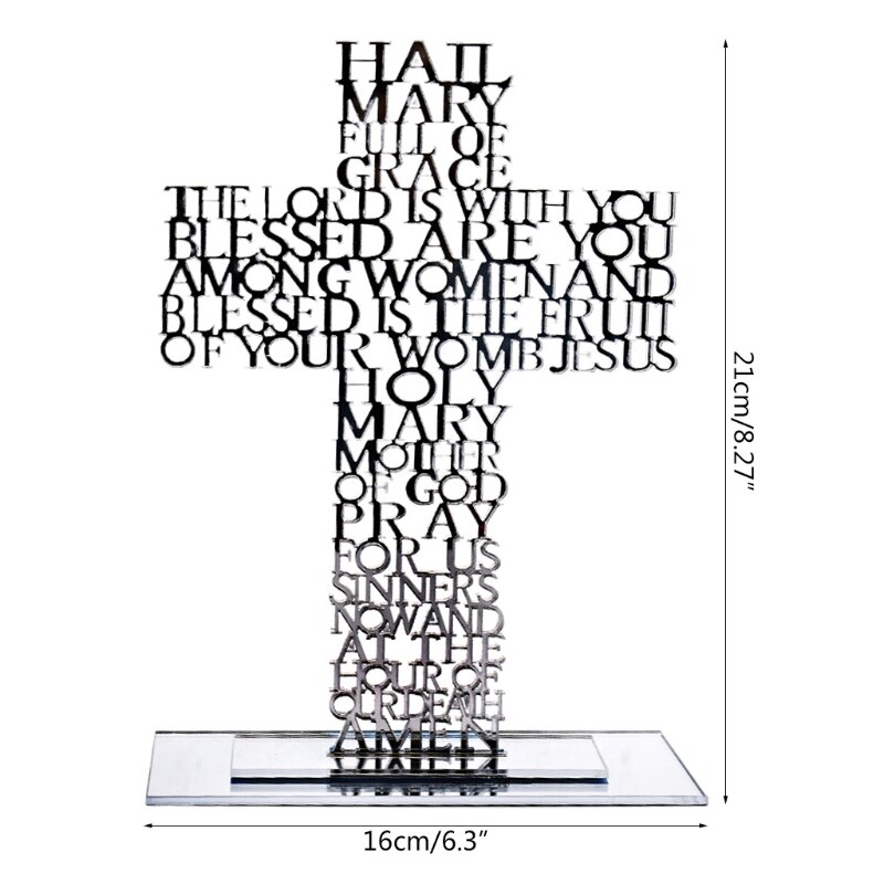 21Cm Acryl Religieuze Geschriften Kruis Jezus Christus Katholieke Bijbel Kerk Gebed Home Kapel Decoratie Religieuze Artikelen