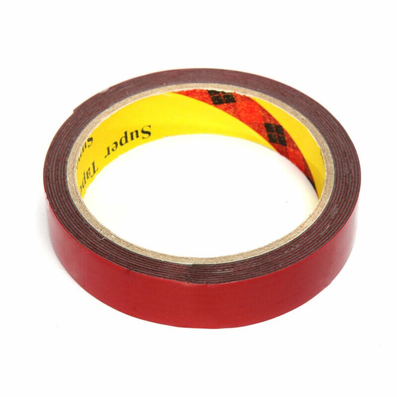 Lang 3m stærk permanent akrylskum dobbeltsidet klæbebånd super klæbrig med rød liner 0.6/0.8/1/1.2/1.5/2 cm: 20mm