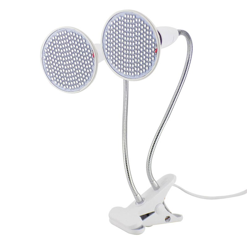 Dubbele kop 80 leds planten bloem groeilamp  e27 bureauklemhouder voor groente binnen kas bloemen zaailingen