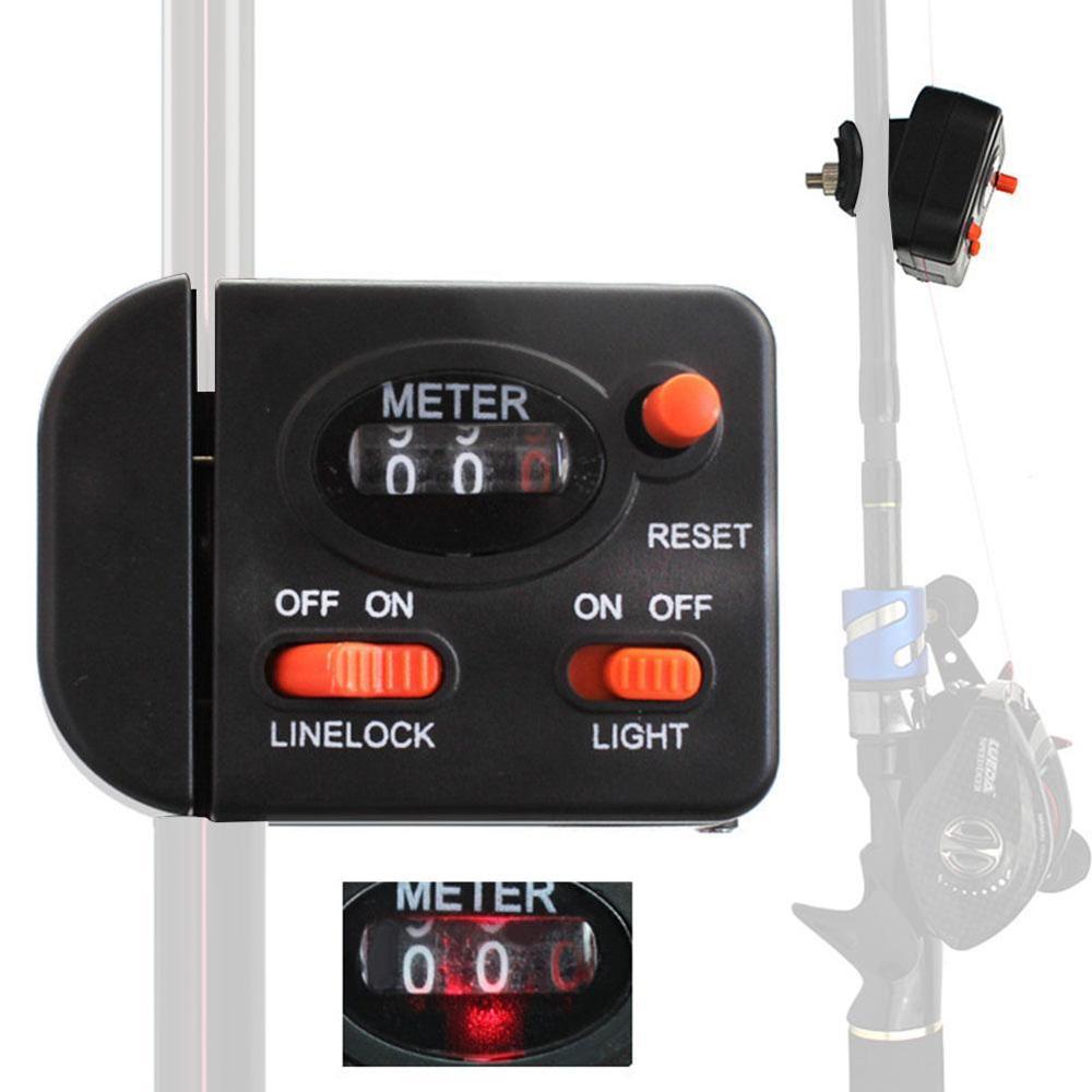 Digital Fishing Line Length Counter 299.7 Feet Depth Fishing Line Gauge Multifunction Counter Fishing Tool Tac Y4H0