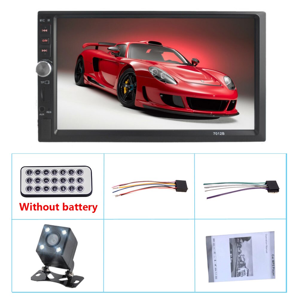 7012b autoradio 2 din algemeen 7 '' inch touchscreen autoradio video  mp5 speler ondersteuning achteruitrijcamera en stuurwiel: Met 4 led-camera's