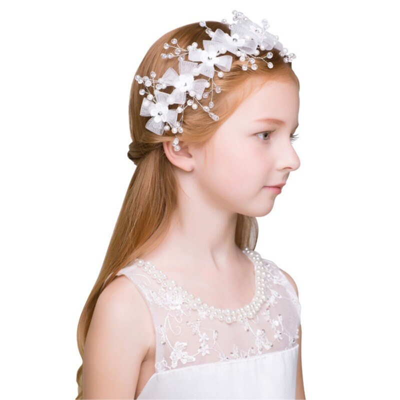 Children\'s Crown Headdress Princess Girls Crown Headband Cute Crown Crystal Flower Wedding Party Accessories Photography Props: B1