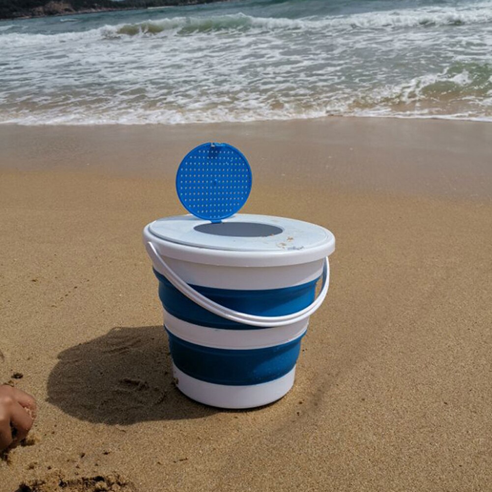 3/5L Collapsible Bucket Portable Folding Bucket Lid Car Washing Barrel Children Outdoor Fishing Travel Water Container