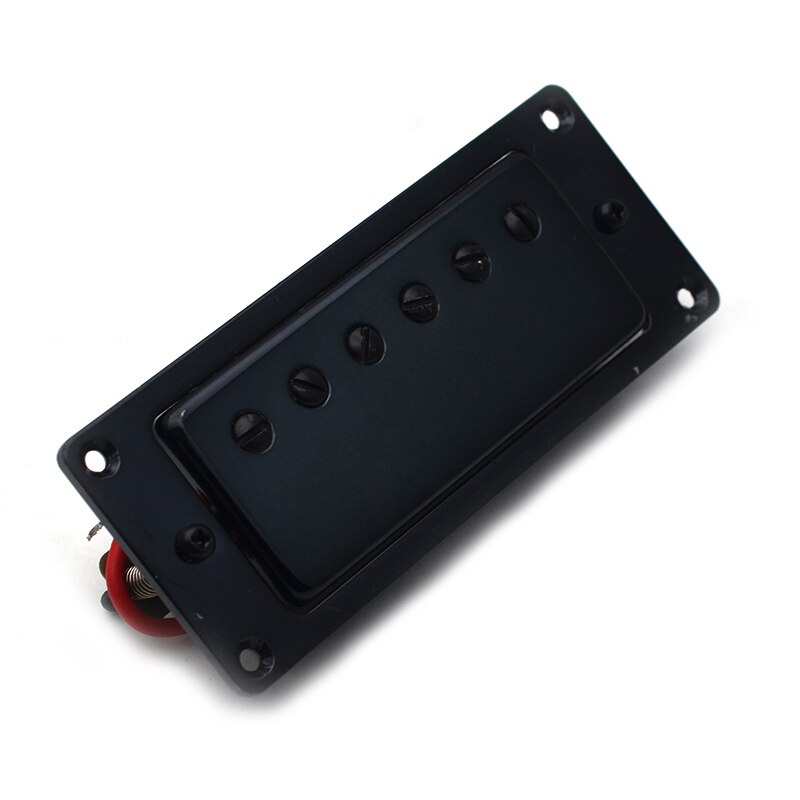 Mini 6 Hole Electric Guitar Humbucker Pickup Neck&Bridge Pickup Pickup for LP Guitar Black/Gold/Chrome: Black Neck