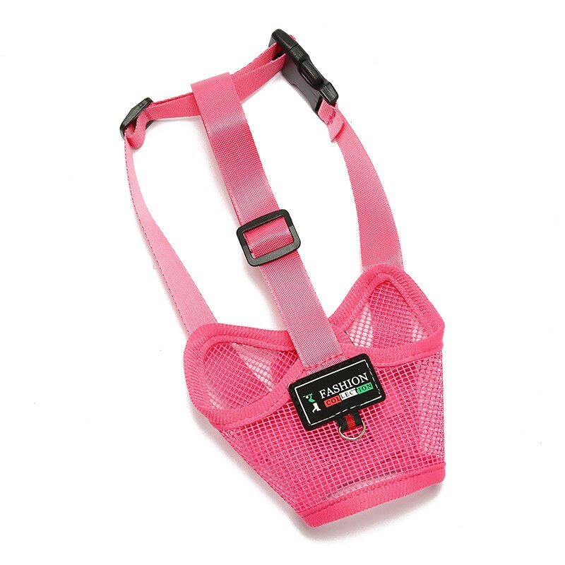 Kommilief Ademend Hond Muilkorf Verstelbare Anti-Dropping Hond Mond Cover Kraag Anti Barking Huisdier Mond Snuiten Voor Honden: Pink / M