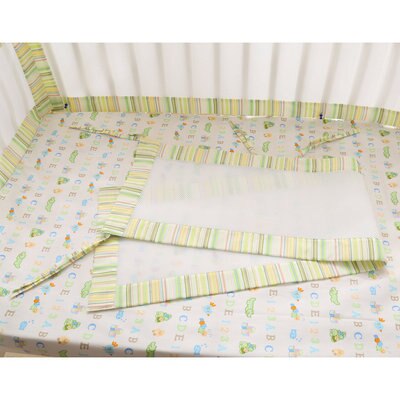 3D Breath-Proof Baby Crib Bumper Anti-Collision and Polyester Baby Bumpers Insurance Rod Newbaby Bedding Kit Safety Fence: Green stripe