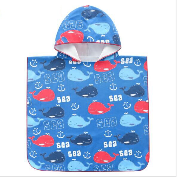 Barn tecknad huva kappa badhanddukar förlängd tjock huva kappa strandhandduk absortbent pool simma dusch badrock: 39