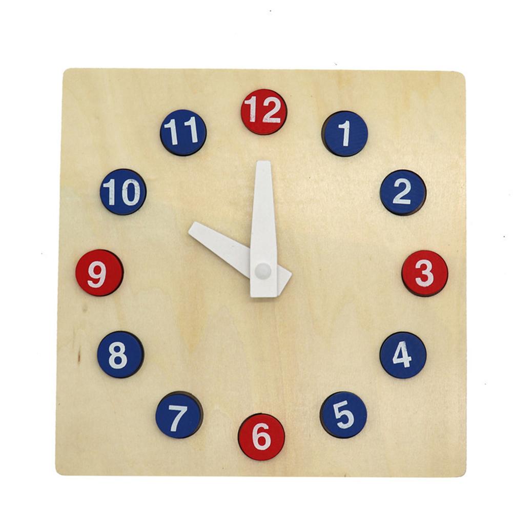 Wooden Puzzles Learning Clock Time Telling Activity Kindergarten Teaching Aids Christmas And Year Children's