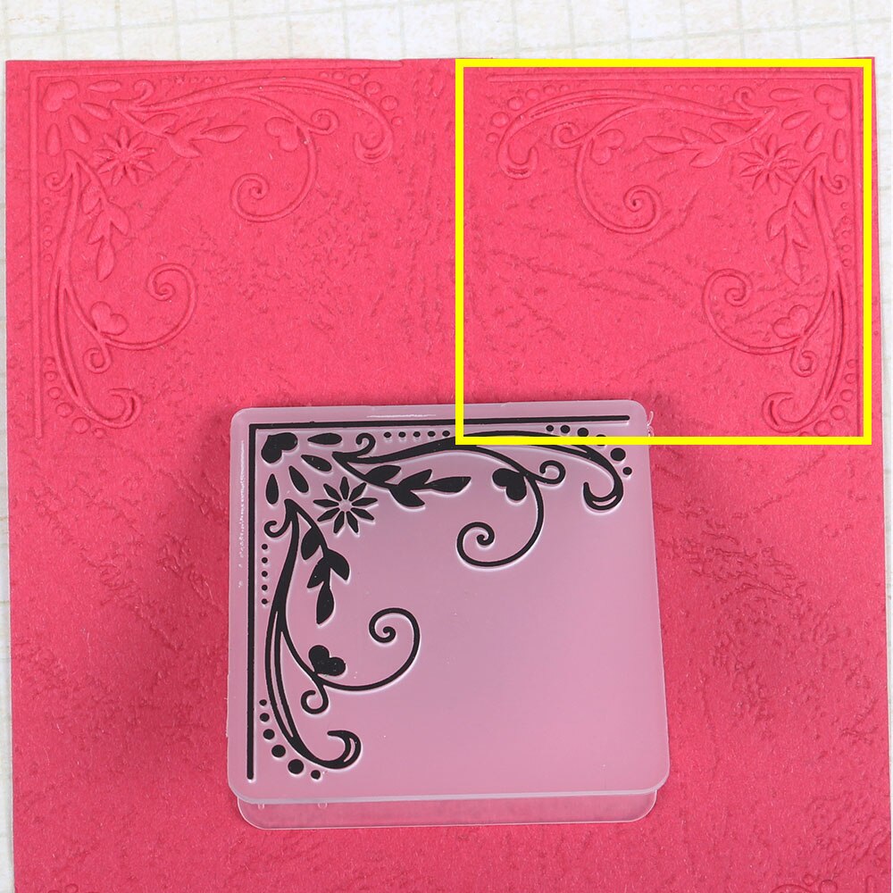 Patrón de la gloria de la mañana 3D flores en relieve carpetas para bricolaje álbum de recortes papel tarjeta de plástico en relieve plantilla