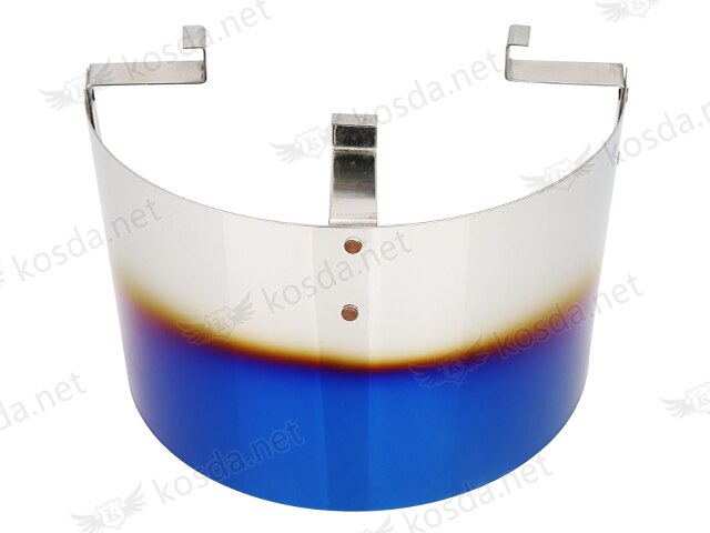 Cubierta de filtro de admisión de aire, cono Universal de acero inoxidable, protector térmico azul de titanio, 2,5-5&quot;: Titanium Blue