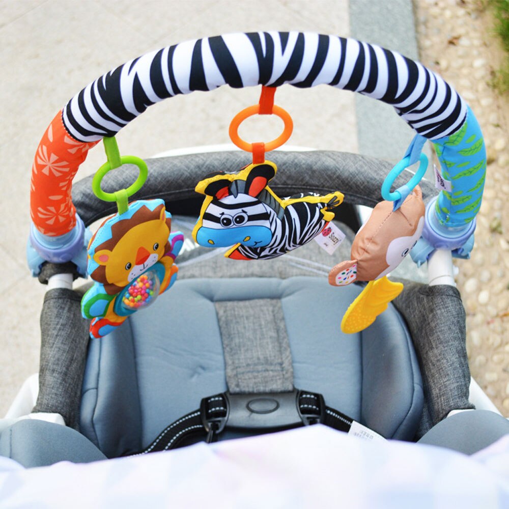 Newborn Infant Stroller Car Clip Cute Rattles Baby Toys Lathe Hanging Seat & Stroller Toys Travel Mobile Soft Bed Hanging