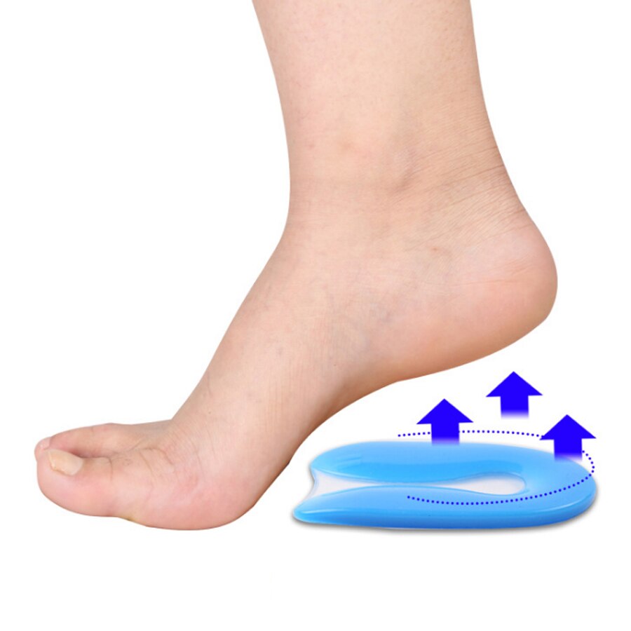 Silicone Gel Soft Shoe Inserts U-Shape Plantar Fasciitis Heel Protector Heel Spur Cushion Pad Insole Foot pain Pedicure Massage