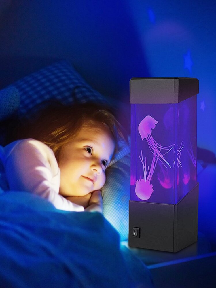 Led Fantasy Kwallen Lamp Usb Power/Batterij Aangedreven 6 Kleur Veranderende Kwallen Aquarium Led Lamp Ontspannen Stemming Duurzaam