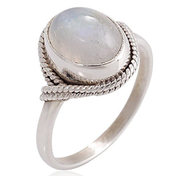 925 sølvfarvet retro marcasite rose kvarts ring til kvinder engagement pink krystal bizuteria topas 925 sølv smykker ring: 9 / Hvid