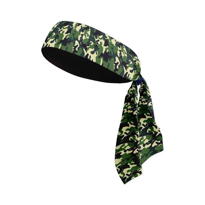 Camouflage Sports Head Band for Men Outdoor Cycling Running Tennis Absorbent Sweat Headband Fitness Compression Hair Headband: Style12