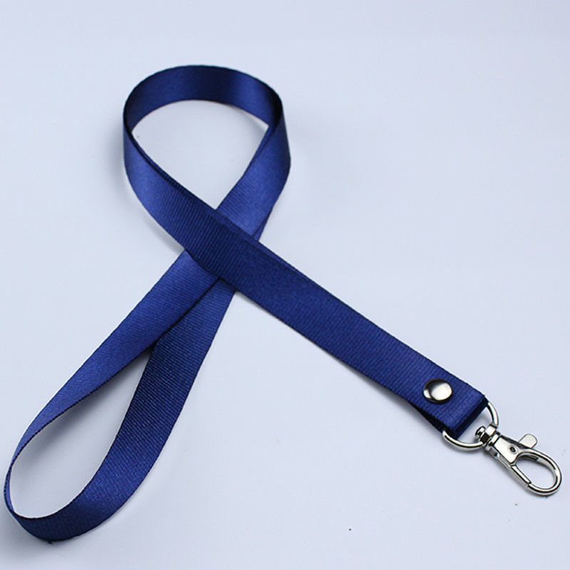50 Stück/viel individuell bedrucktes Schlüsselband für Schlüssel, Logo, individuelles , Ausweishalter und Personelkarten, 1 Farbe, personalisierter Druck, Landyard: Blau