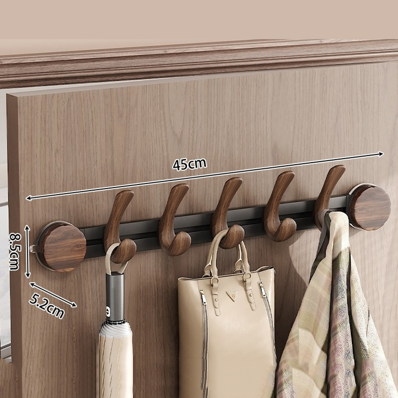 Dørbaghængere selvklæbende krog uden boring dørkroge æstetisk bøjle uden boring ophængningsorganizer boligtilbehør: Lysegrå