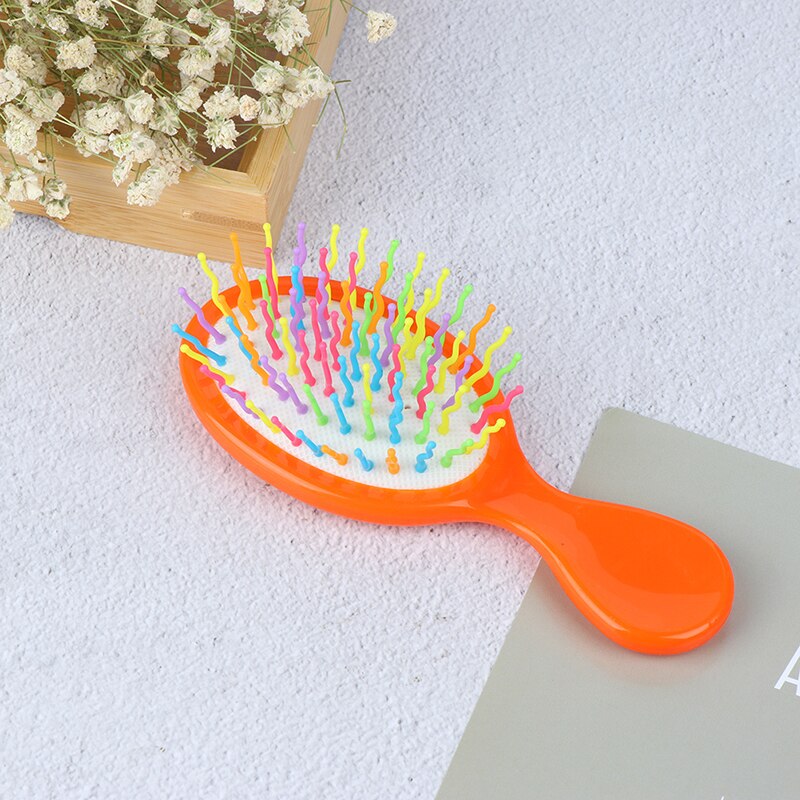 Baby Hair Comb Candy Color Plastic Hair Brush Child Portable Travel Anti-static Comfortable Head Massager Combs