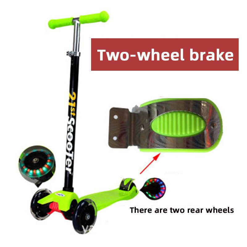 Almofadas de freio scooter para crianças, freio de roda traseira, skid, roda traseira, acessórios, 3 ou 4 rodas