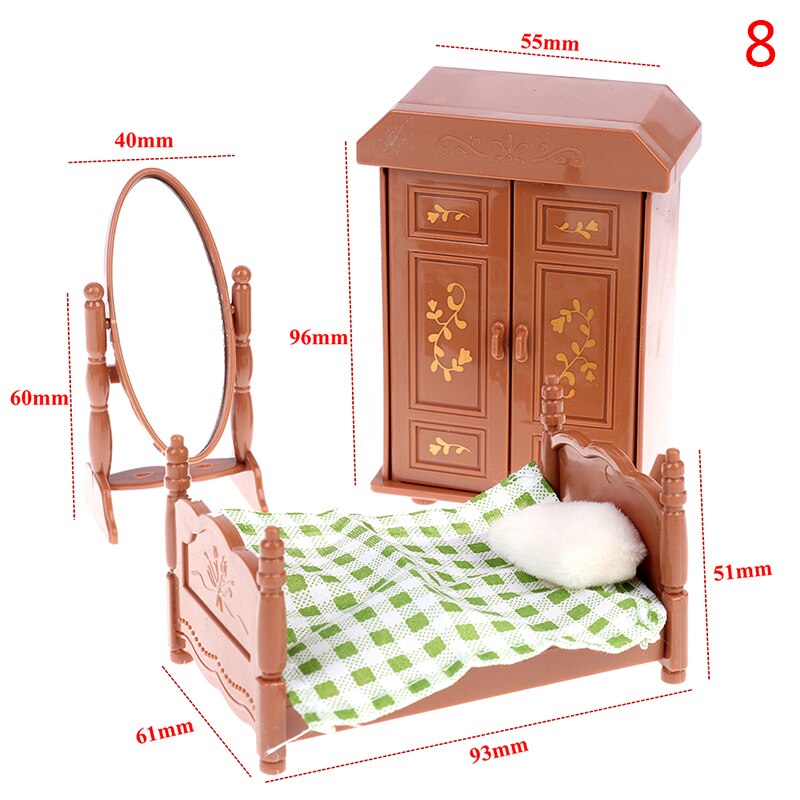 1:12 Miniature Furniture Toys Dolls Kids Baby Room Play Toy Forest Animal Family DIY Miniatura Dollhouse Furniture For kids: A8