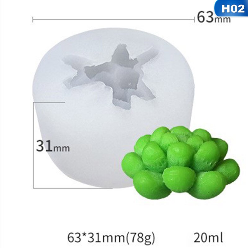 Concrete Flower Pot Mold Handmade Craft Clay Molds Multi-function Silicone Pot Mould For Succulent Plants Cactus Planting: 02
