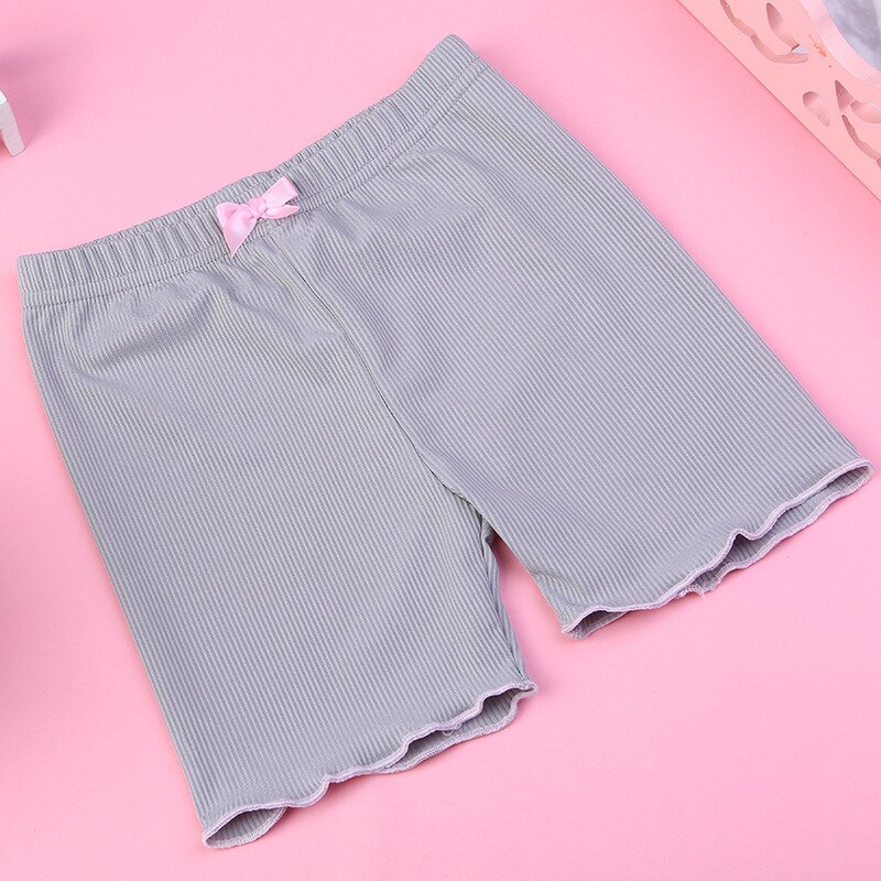 Cotton Girls Safety Pants Children Girls Short Pants hildren Summer Cute Shorts Underpants For 3-10 Years Old Kids Clothing: Gray / 3-4 Years