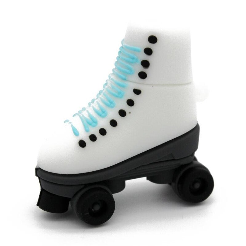 SHANDIAN patines Pen Drive USB pendrives genuino 4GB 16GB 32GB 64GB patines de rodillos zapatos USB flash disco memoria stick: 16 GB / Black
