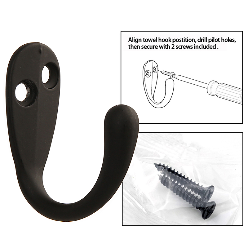 1pc Kapstok Wandmontage Haken Kledingrek Robe Hook Zinklegering Meubels Haak Voor Thuis Jassen Hoed Kleerhanger handdoek Sleutels