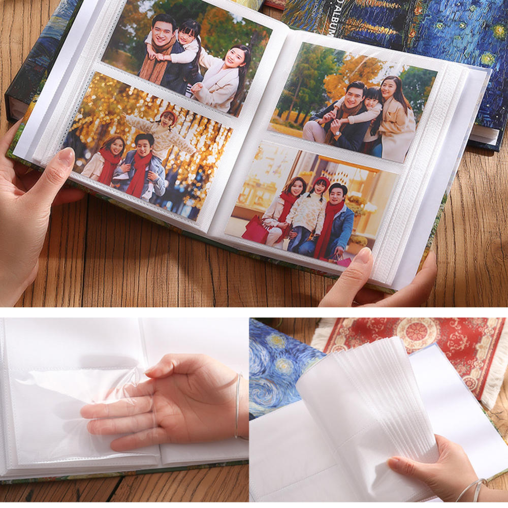 Álbum de fotos con 100 bolsillos, cubierta de artista para fotos de 5/6/7 pulgadas, colección Polaroid, álbum familiar, libro conmemorativo, para niños y mujeres