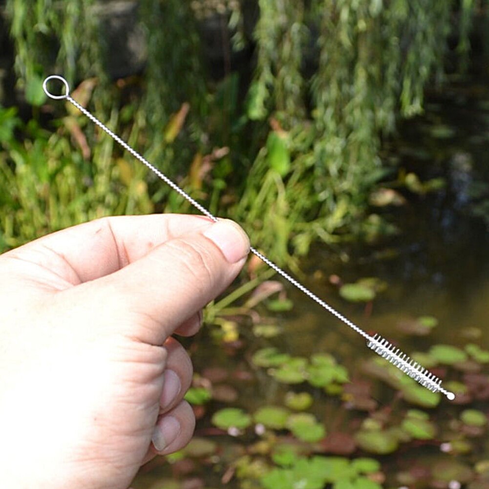Cepillo de limpieza de biberones de acero inoxidable, tubo para beber, Pajita, limpiador de biberones, 5 unids/lote