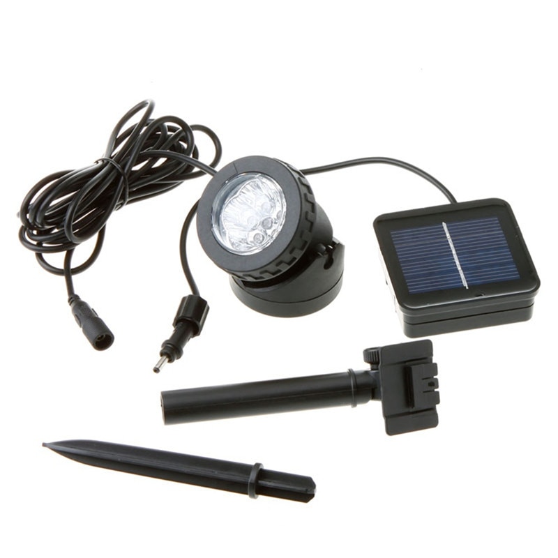 LED Solar Spotlights 6 LED Underwater Projection Lights Garden Outdoor Pond Lighting Ni-MH Battery 1.2V 600mAh