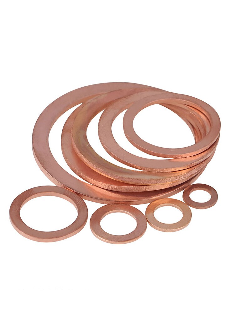 Copper Sealing Solid Gasket Washer Sump Plug Oil For Boat Crush Flat Seal Ring Tool Hardware Accessories Copper Washer Seal