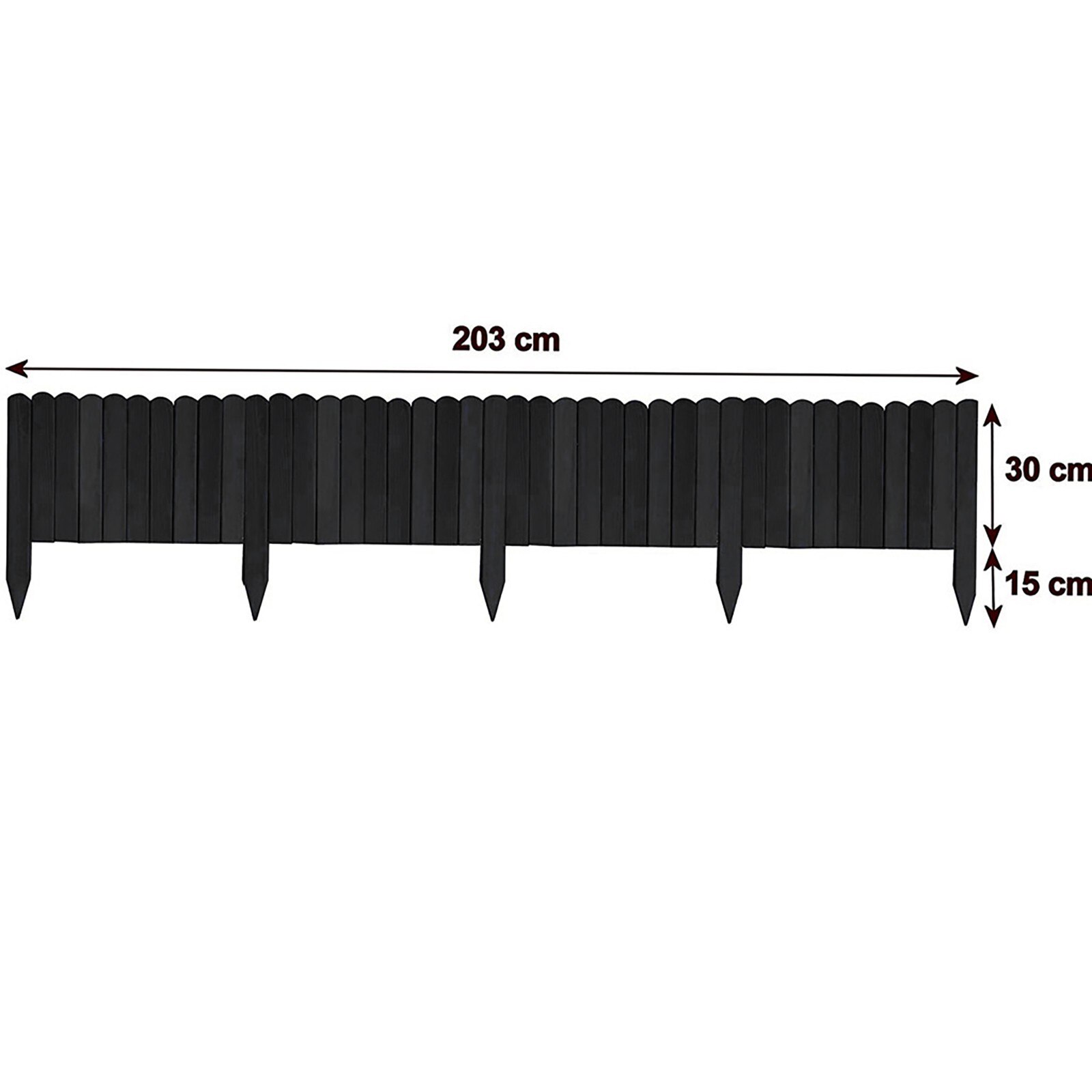 in stock Log Roll Border As Easy Plug-in Fence Support And