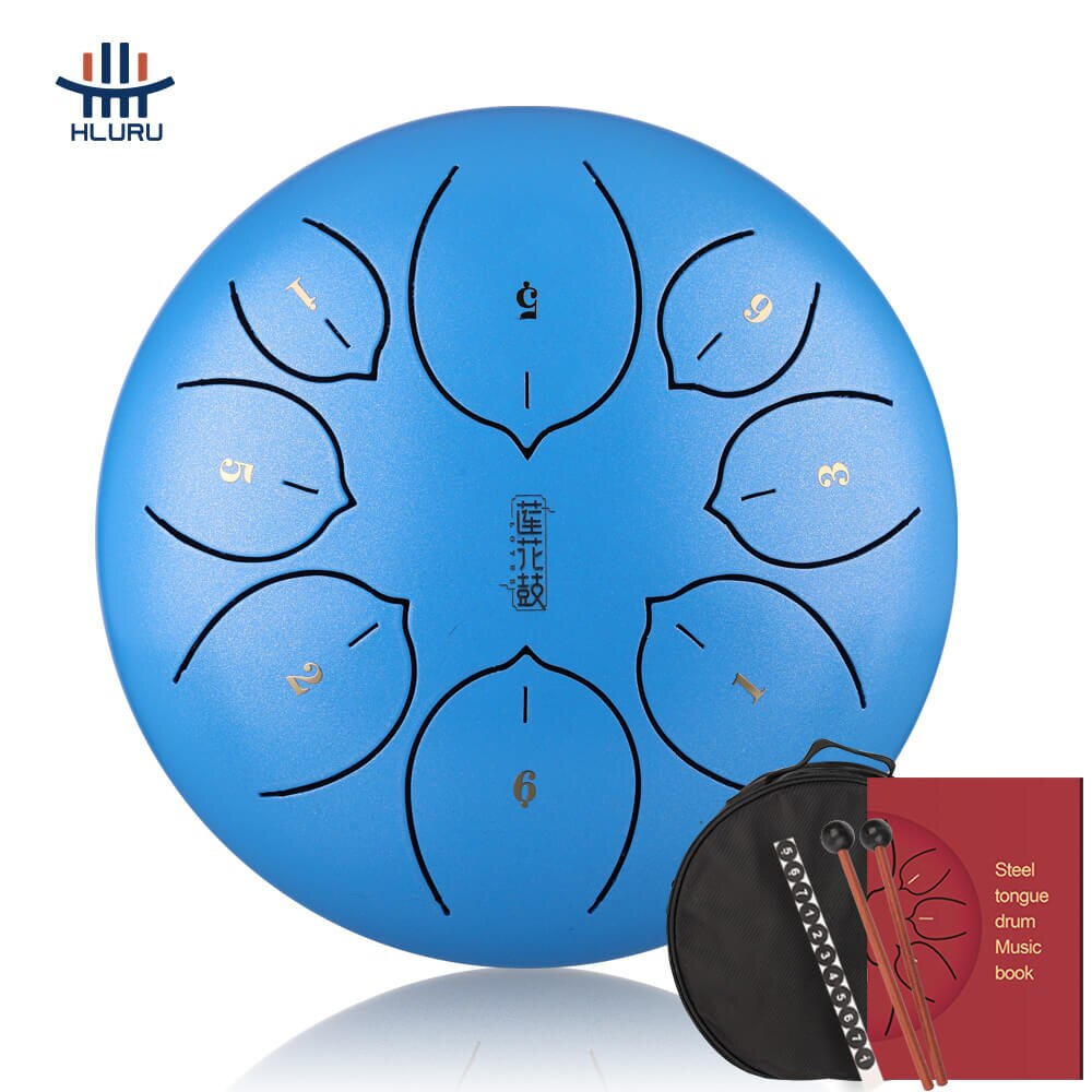 Hluru TL08-08 drum F tone Lavender mini hanpan pentatonic musical instrument steel tongue drum tank drum percussion instrument