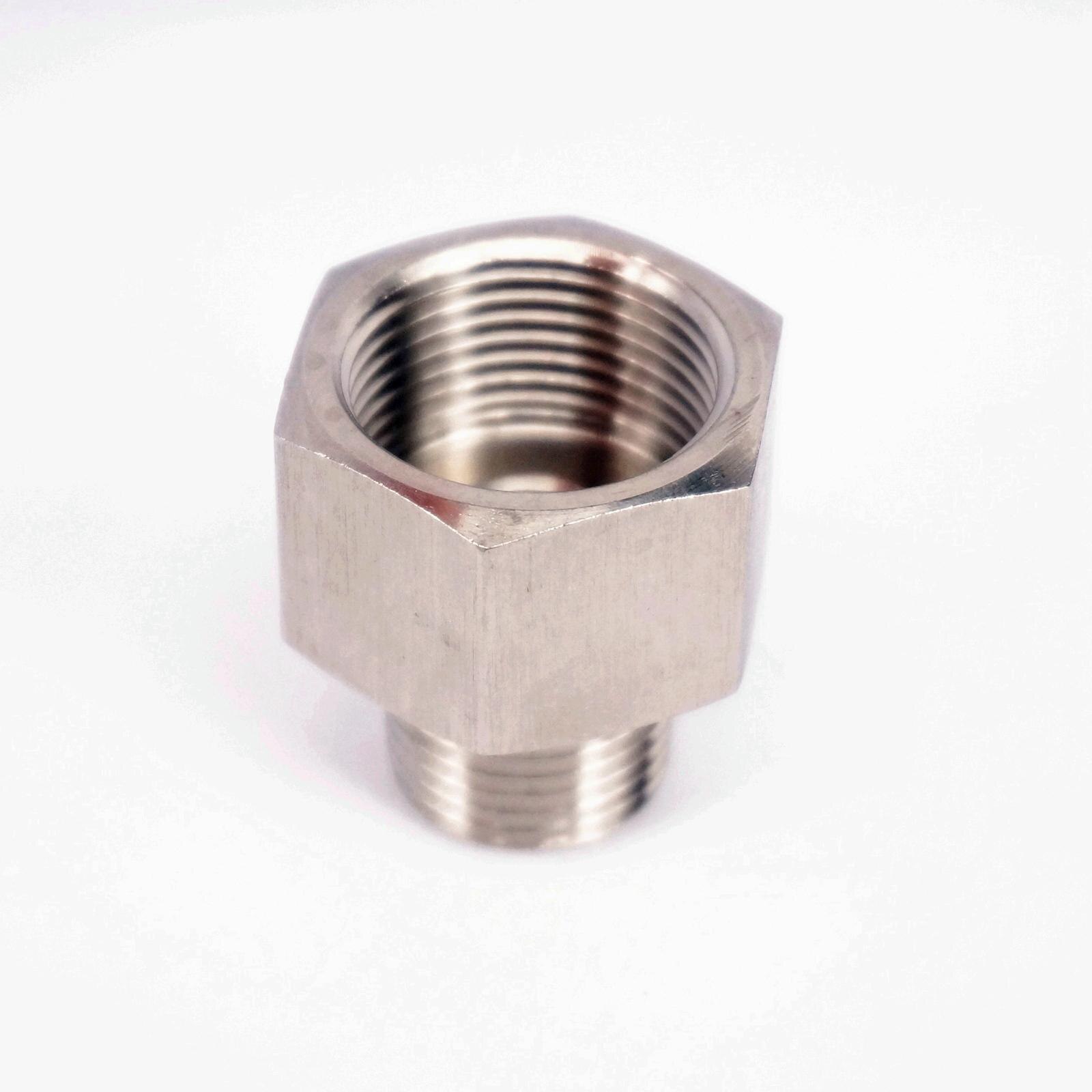 3/4" BSPP Female to 1/2" BSPT Male Threaded 304 Stainless Steel Pipe Fitting Connector Adapter Max Pressure 2.5 Mpa