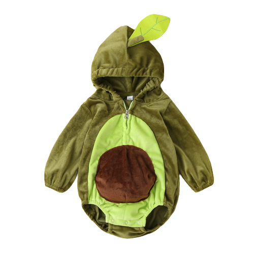 Bunvel Nette Jungen Mädchen Anzüge Avocado bilden Langarm Outfits Kleidung Strampler Herbst freundlicher Baby Gesamt Jumper Kostüm: 9-12Months 80