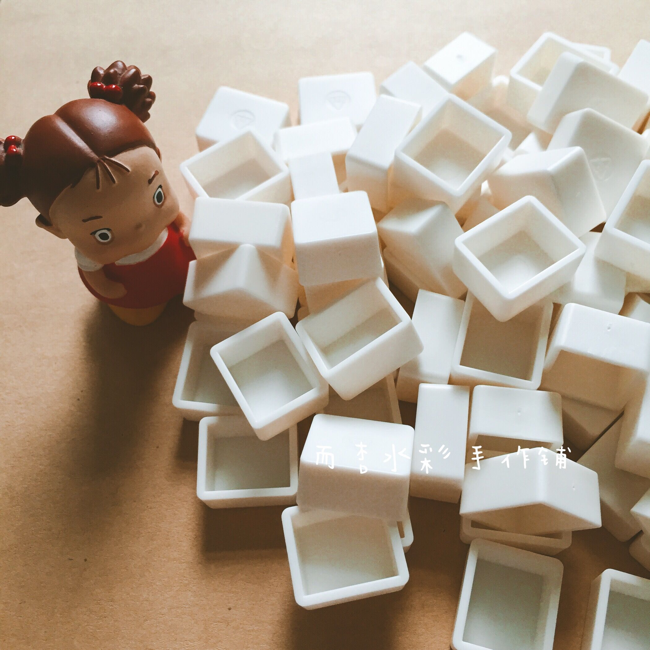 Lege Half Pannen Wit Aquarel Palet Verf Plastic Water Kleur, Olie Verf, Gouache, grid Kunstenaars Palet Kunst Levert