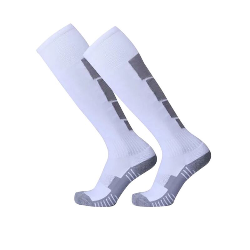 Sport Men Leg Compression Stretch Stockings Comfortable Relief Socks Football Soccer Plain Long Socks Cotton Over Knee High Sock: W