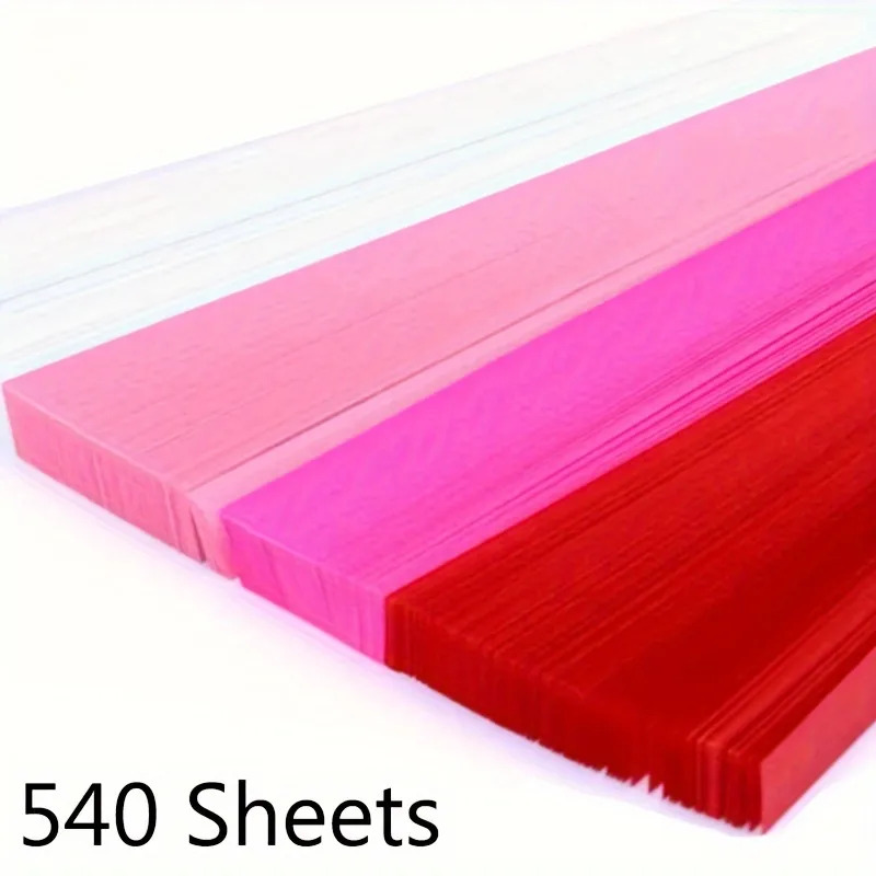 Tiras de papel de estrellas de Origami, 540 hojas, plegables, coloridas, doble cara, estrella de la suerte, artes manuales, hacer manualidades para decoración del hogar: Amarillo claro