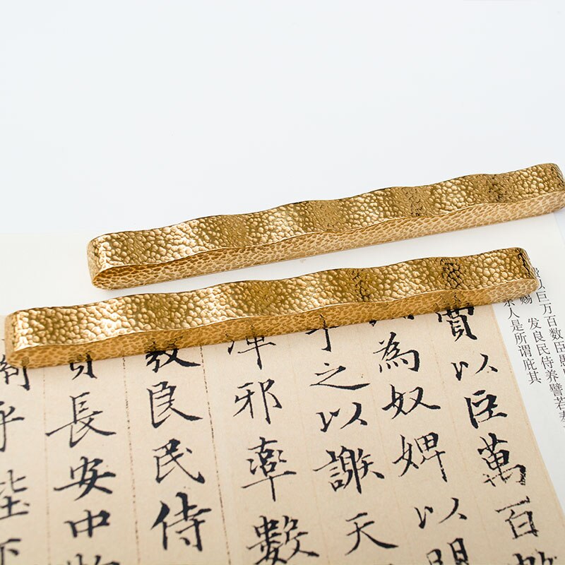 Messing Paperweights Kalligrafie Pen Frame Leerlingen Multifunctionele Creatieve Papier Gewicht Kleine Ornamenten Xuan Papier Paperweights