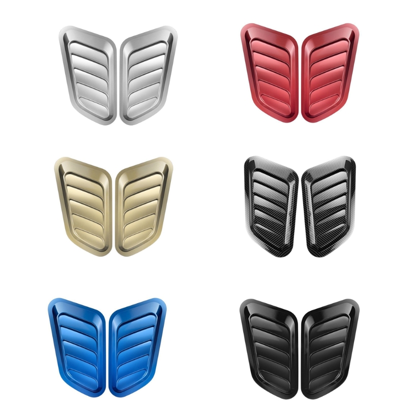 2pcs Hood Vents Air Flow Intake Scoop Turbo Bonnet Cover Car Decorative Cover