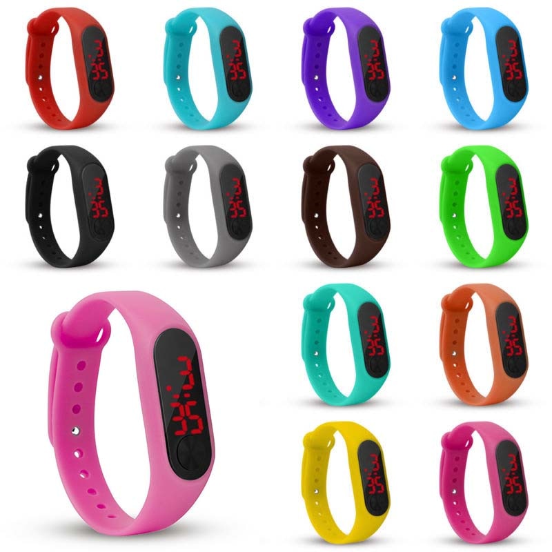 Studerende ur armbånd ur børn ure børn til piger drenge sport elektronisk armbåndsur led digitalt barn armbåndsur
