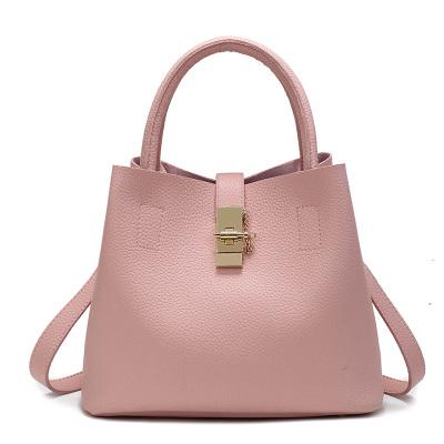 LAN LOU Women bag Shoulder Bags Famous Brand Candy Handbags Female Woman Bag ladies Crossbody buckets Messenger Bags: Pink