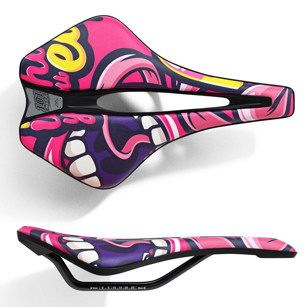 Racefiets Zadel Waterdichte Reflecterende Fiets Zadels Persoonlijkheid Patroon Mtb Hollow Out Ventilatie Zitkussen