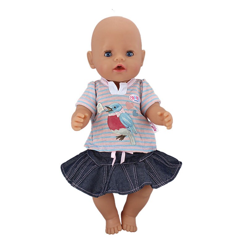 Puku 17 tuuman vauvanukkelle 43cm vaatteita