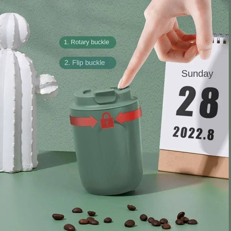 Taza de café de acero inoxidable 316, termo térmico a prueba de fugas, vaso de doble pared, termo aislado para bebidas de viaje